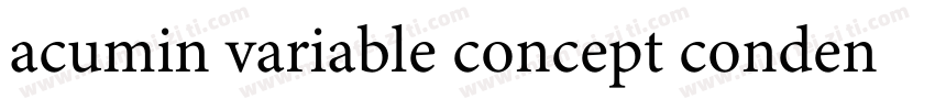 acumin variable concept condensed b字体转换